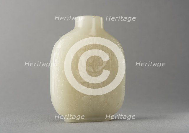 Jade snuff bottle , China, Qing dynasty, 1644-1911. Creator: Unknown.