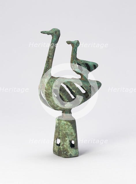 Pole Top with Double Bird-Shaped Bell (one of pair), 6th/4th century B.C. Creator: Unknown.