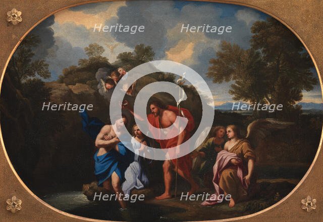 The Baptism of Christ, 1638-1694. Creators: Filippo Lauri, Pier Francesco Mola, Francesco Albani.
