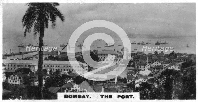 The port, Bombay, India, c1925. Artist: Unknown