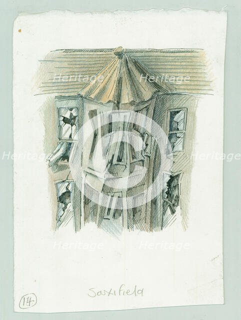 German naval bombardment of Scarborough, North Yorkshire, 1914 (2014). Creator: Judith Dobie.