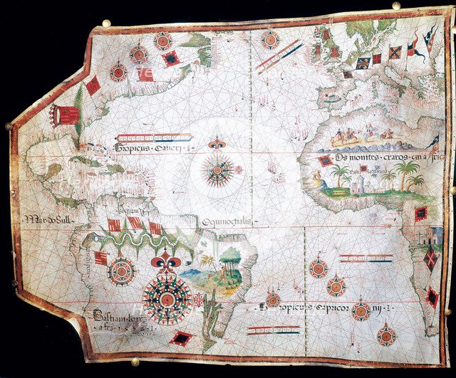 Nautical chart, 1558.