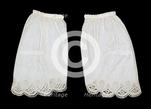 Undersleeves, American, ca. 1860. Creator: Unknown.