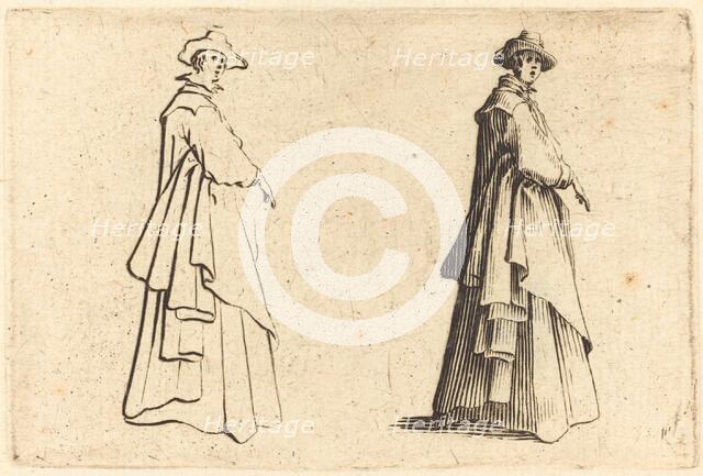 Lady in a Large Coat, c. 1622. Creator: Jacques Callot.