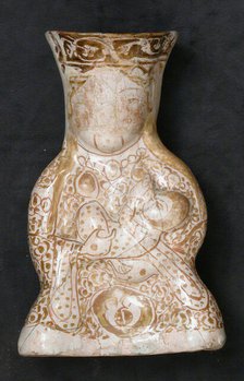 Hollow Vessel in the Shape of a Woman Holding a Child, Iran, 12th-13th century. Creator: Unknown.