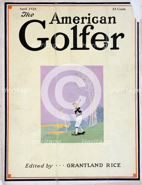 Cover of The American Golfer, April 1928. Artist: Unknown