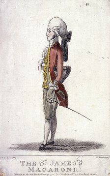 'The St James's Macaroni', 1772. Artist: James Bretherton