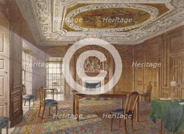 Interior view of the Oak Room, New River Head, Finsbury, London, 1886. Artist: John Crowther