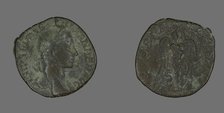 Sestertius (Coin) Portraying Emperor Severus Alexander, 230. Creator: Unknown.