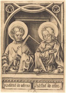 Saints Thomas and James the Less, c. 1480/1485. Creator: Israhel van Meckenem.