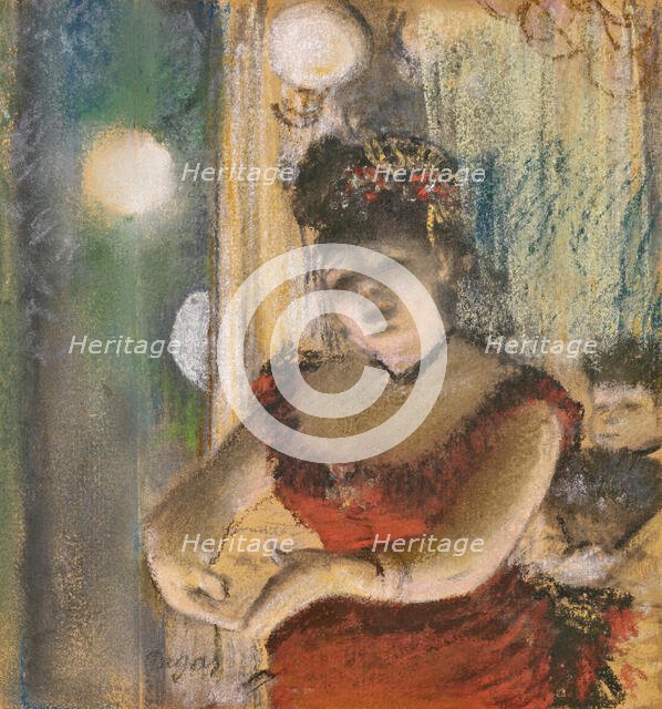 Chanteuse de café concert, 1879. Creator: Degas, Edgar (1834-1917).