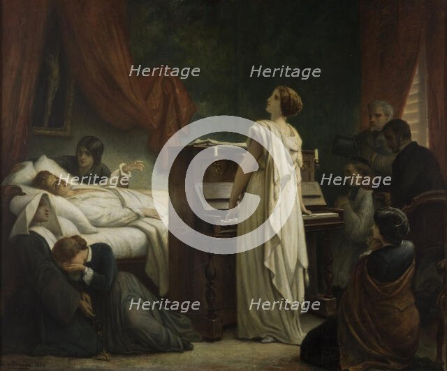 Death of Chopin, 1885. Creator: Felix Joseph Barrias.