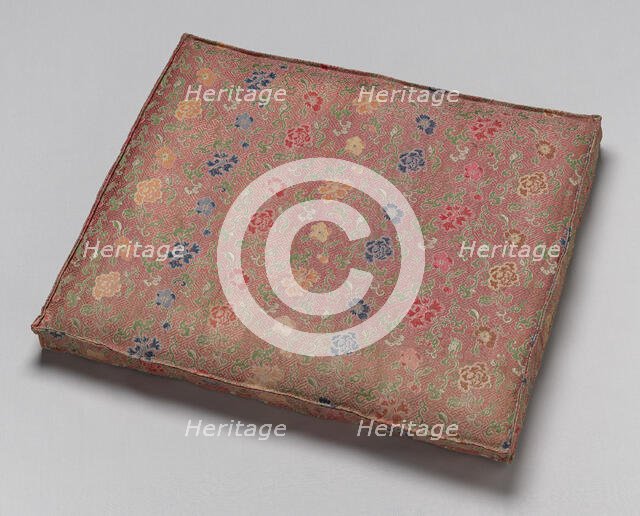Cushion, China, Qing dynasty (1644- 1911), late 19th century. Creator: Unknown.
