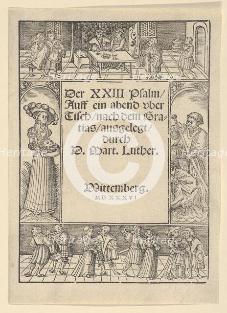 Title-Border with the Story of Salome and St. John the Baptist. Creator: Lucas Cranach the Elder.