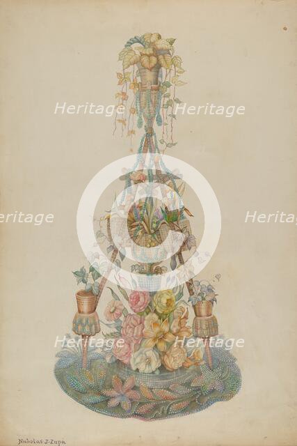 Parlor Flower Stand, c. 1939. Creator: Nicholas Zupa.