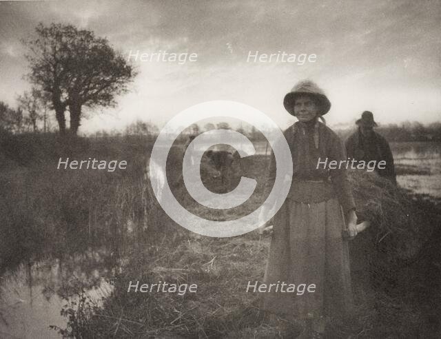Poling the Marsh Hay, 1886. Creator: Peter Henry Emerson.