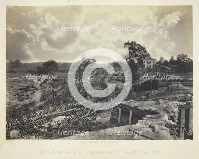 Rebel Works in Front of Atlanta, GA, No. 1, 1864. Creator: George N. Barnard.
