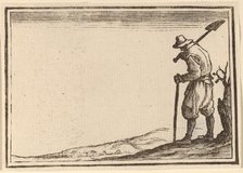 Peasant with Shovel on His Shoulder, 1621. Creator: Edouard Eckman.