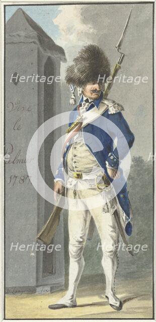 Uniform of the Rotterdamsch Genootschap van Wapenhandel de Palmboom, 1787.  Creator: Dirk Langendijk.