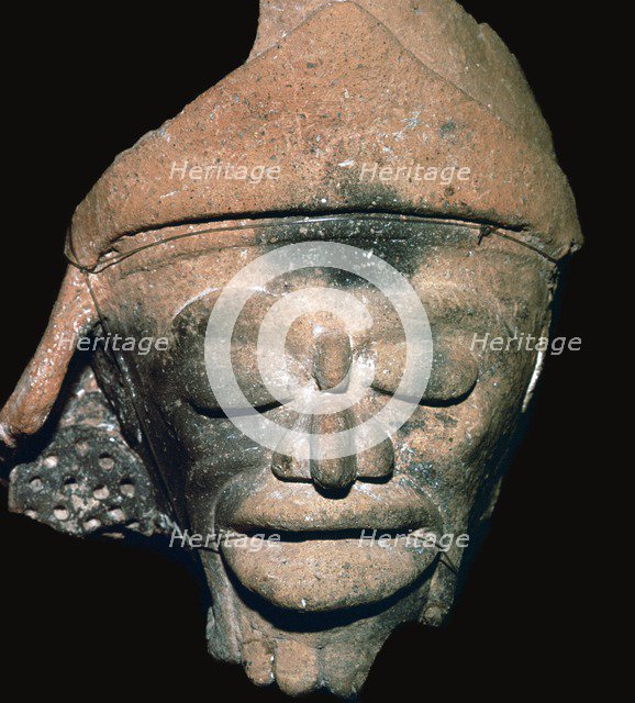 Mayan pottery incense burner, 8th century. Artist: Unknown