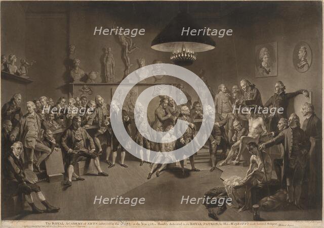 The Royal Academy of Arts, 1773. Creator: Richard Earlom.