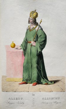 Albert the Magnanimous (1397-1439), King of Hungary and Croatia, 1828. Artist: Kriehuber, Josef (1800-1876)