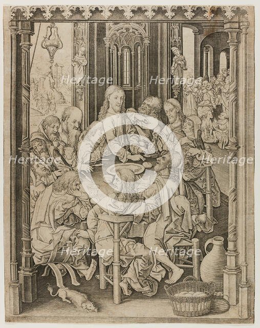 The Last Supper, c.1485. Creator: Master IAM of Zwolle.