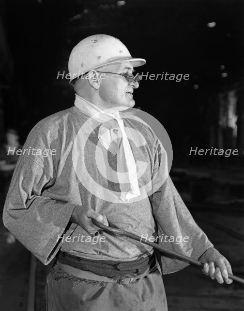Steel worker, Park Gate steelworks, Rotherham, South Yorkshire, 1964. Artist: Michael Walters