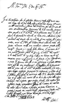 Letter by Galileo Galilei, 1627 (1865).Artist: Frederick George Netherclift