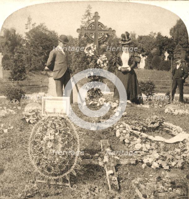 'The Grave of Charles Stewart Parnell, Irelands greatest leader, Dublin', 1896.  Creator: Works and Sun Sculpture Studios.