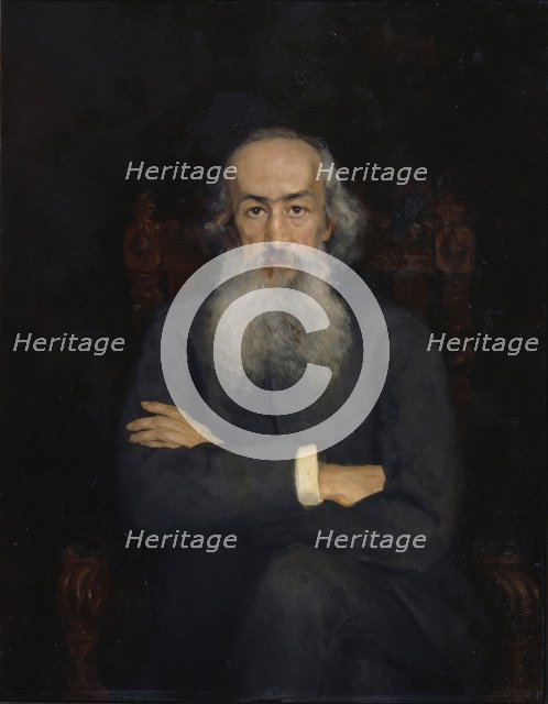 Portrait of the historian Konstantin Nikolayevich Bestuzhev-Ryumin (1829-1897), 1889. Artist: Zarudnaya-Kavos, Ekaterina Sergeevna (1862-1918)