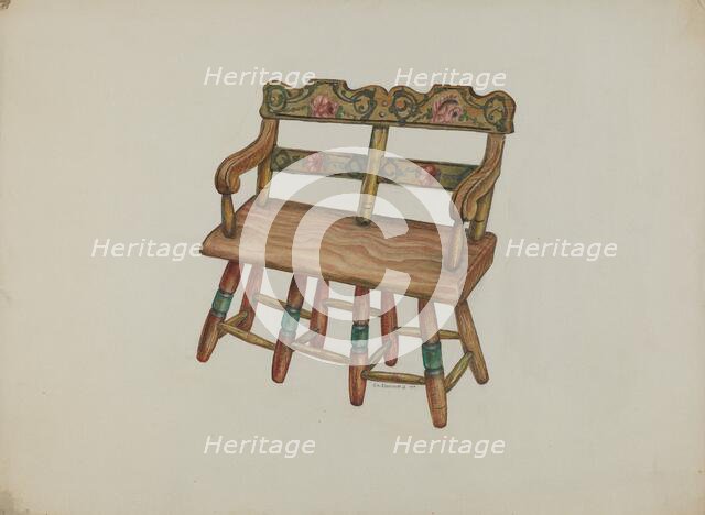Doll Settee, c. 1938. Creator: Austin L. Davison.