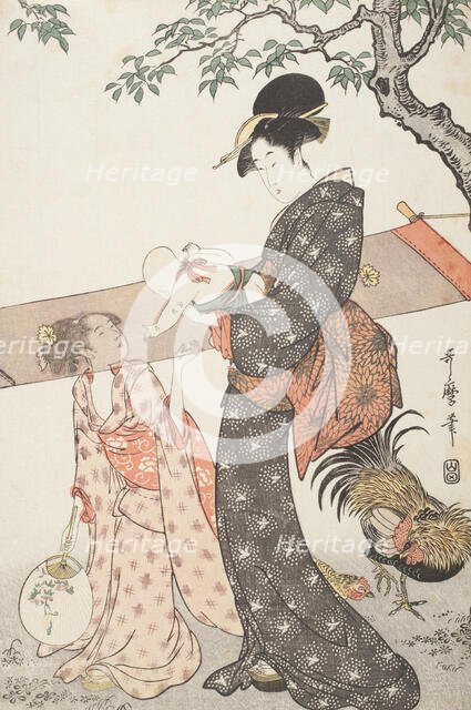 The Bridge Tsutenkyo, Kyoto (image 1 of 2) Arai-bari (image 1 of 3), before 1806. Creator: Kitagawa Utamaro.