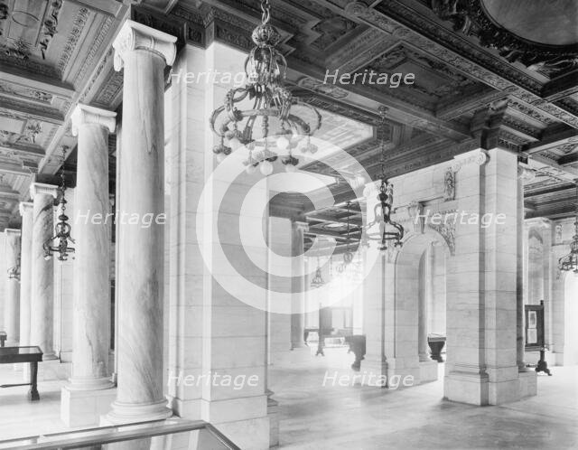 Exhibition room, the New York Public Library, between 1910 and 1920. Creator: Unknown.