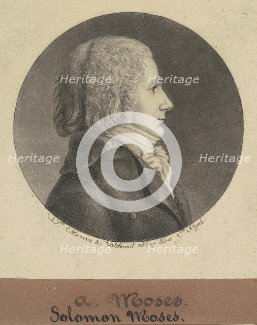 Solomon Moses, 1796-1797. Creator: Charles Balthazar Julien Févret de Saint-Mémin.