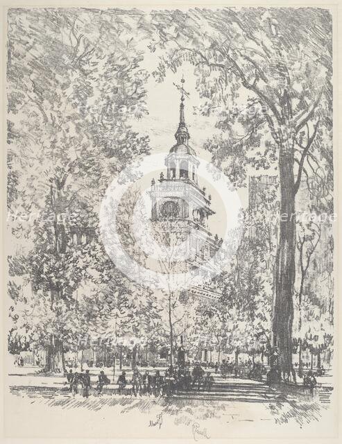 Independence Square and the State House, 1912. Creator: Joseph Pennell.