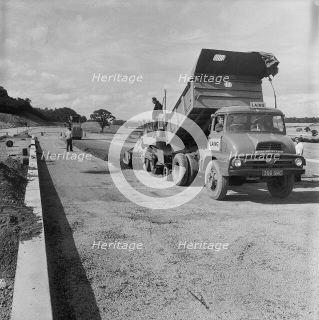 Construction of the M6 Motorway, Stafford, Staffordshire, 20/06/1961. Creator: John Laing plc.