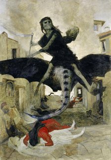 The Plague, 1898. Creator: Böcklin, Arnold (1827-1901).