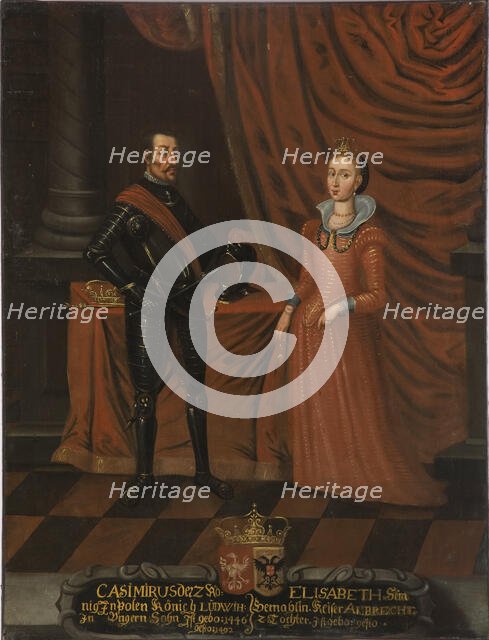 Casimir IV (1427-1492), King of Poland, and his consort Elizabeth (1437-1505),  c15th century. Creator: Anon.