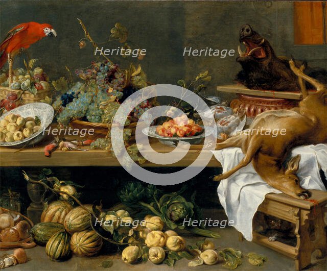 Still Life with Fruit, Vegetables and Dead Game, c.between 1635 and 1637. Creator: Frans Snyders.
