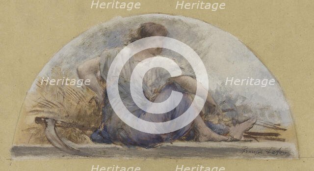 Sketch for the dining room of the Hotel de Ville, Harvest or Summer, 1893. Creator: Francois Lafon.