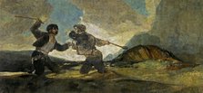 Fight with Cudgels. Artist: Goya, Francisco, de (1746-1828)