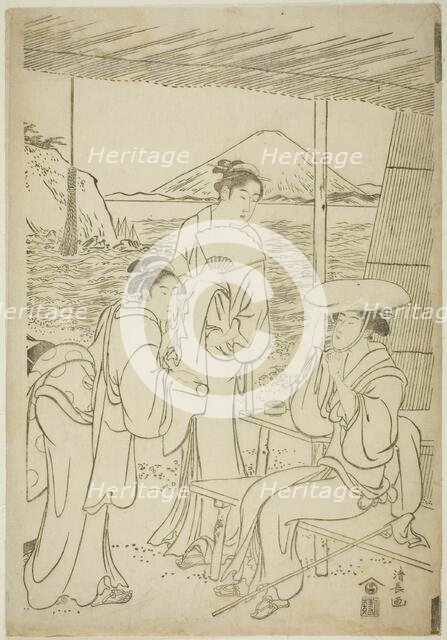 Visitors to Enoshima, c. 1789. Creator: Torii Kiyonaga.