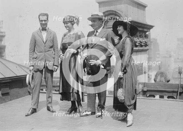 Bruno Zirato, Caruso & wife, Mrs. J. S. Keith, between c1915 and c1920. Creator: Bain News Service.