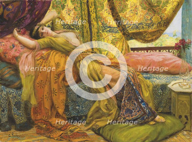 Reclining Beauty. Creator: Rochegrosse, Georges Antoine (1859-1938).