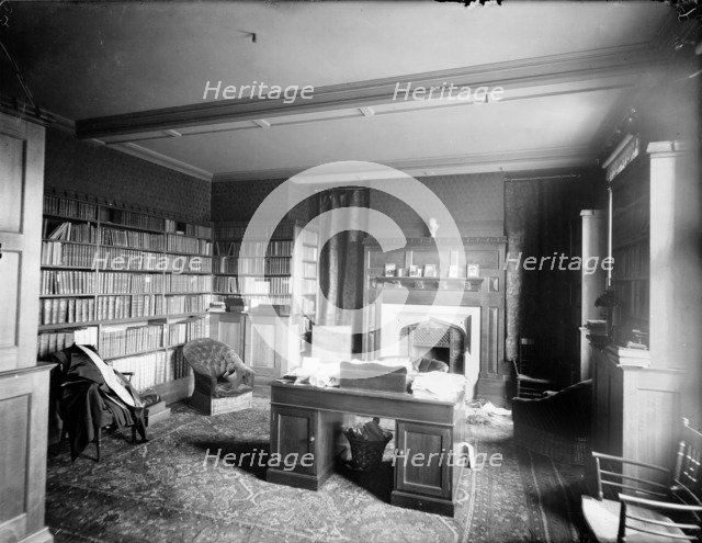 Interior of the Principal's Library at Mansfield College, Oxford, Oxfordshire, c1860-c1922.  Artist: Henry Taunt