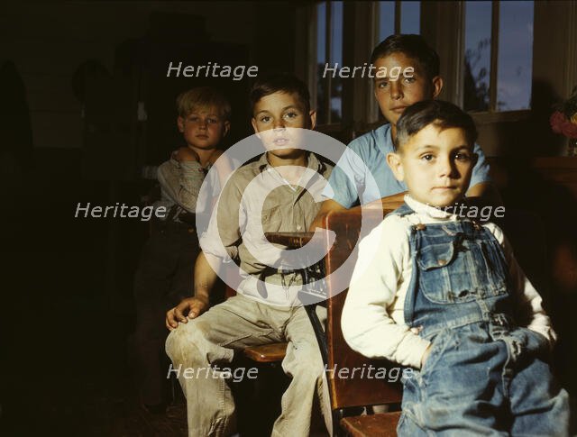 Rural school children, San Augustine County, Texas, 1943. Creator: John Vachon.