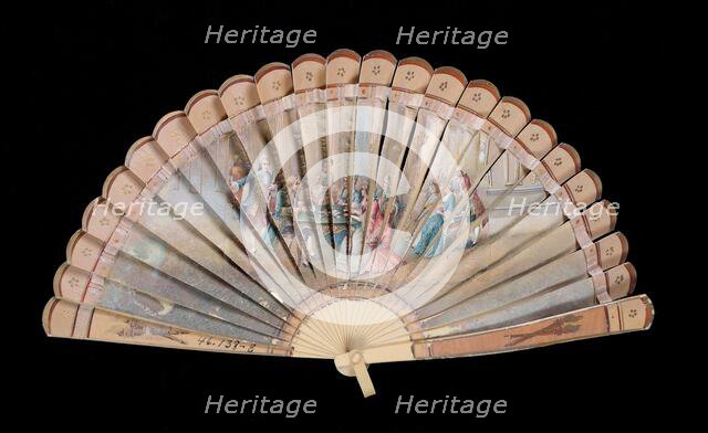 Brisé fan, French, 1800-1810. Creator: Unknown.