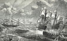 The English fleet before Cádiz, 1596, (1896).  Creator: Unknown.