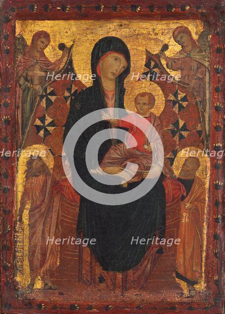 Madonna and Child with Saint John the Baptist, Saint Peter, and Two Angels, c. 1290. Creator: Unknown.